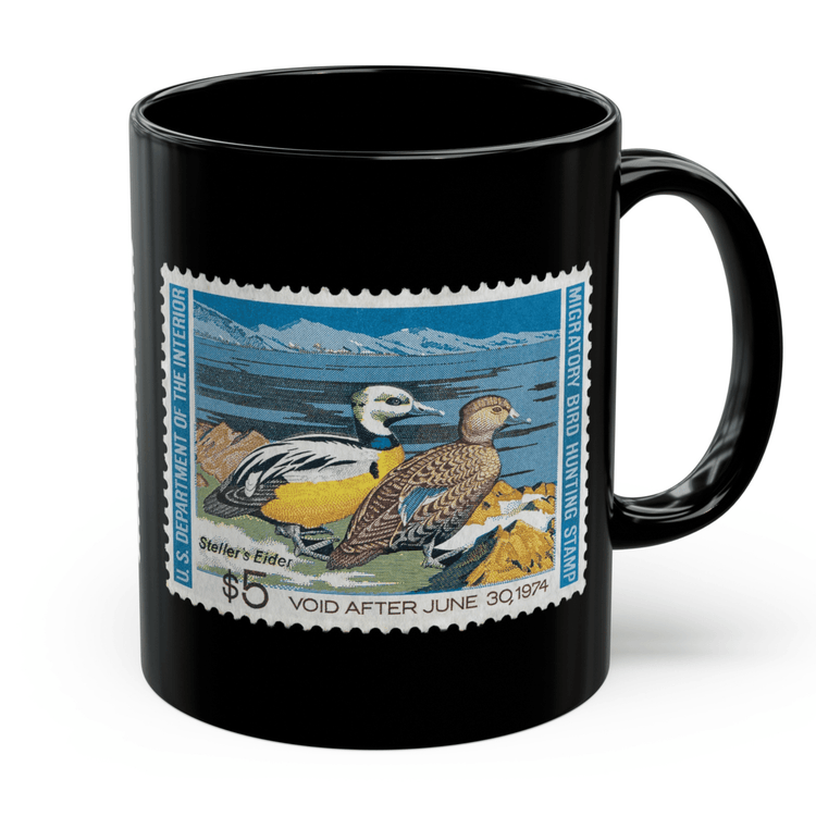 Official 1973-1974 Federal Duck Stamp - Black Mug