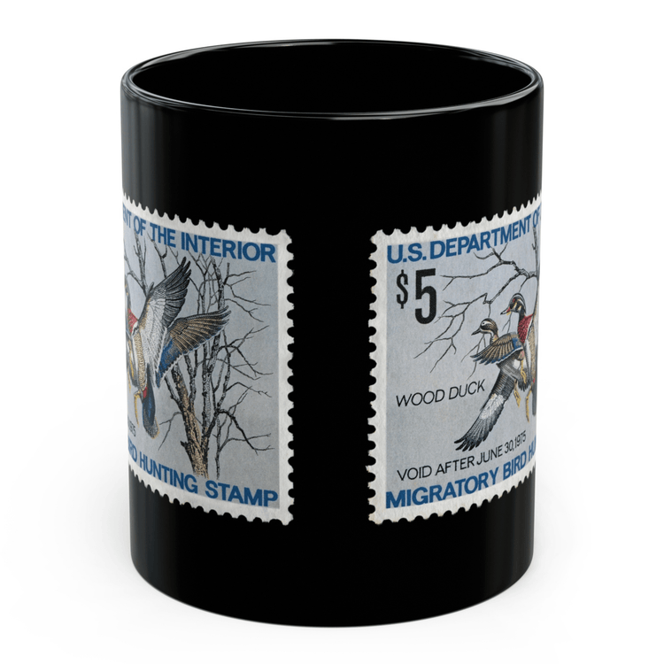 Official 1974-1975 Federal Duck Stamp - Black Mug