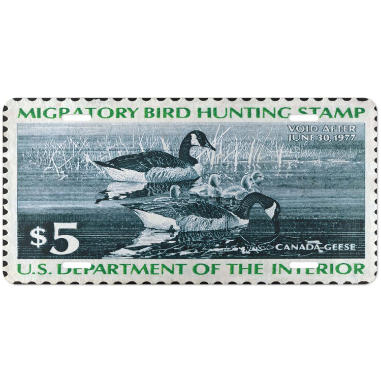 Official 1976-1977 Federal Duck Stamp - License Plate