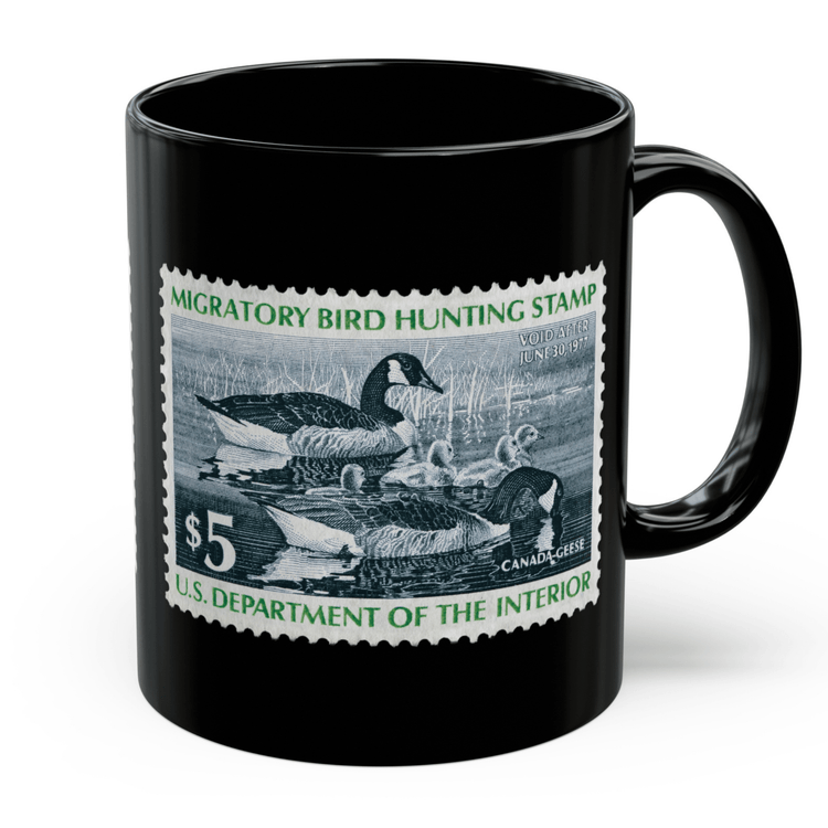 Official 1976-1977 Federal Duck Stamp - Black Mug