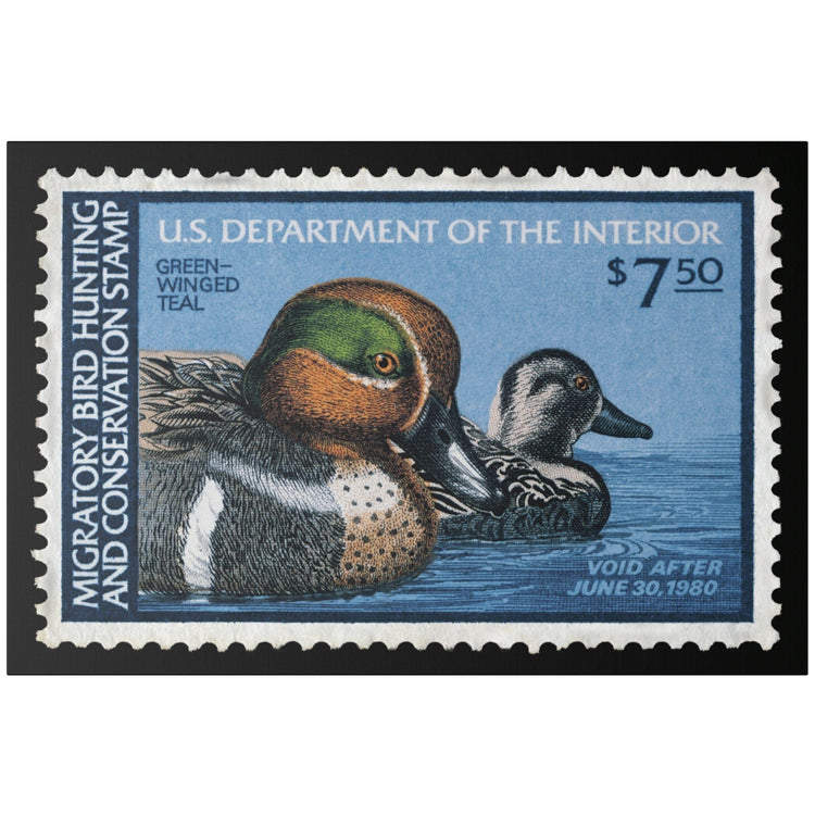 Official 1979 - 1980 Federal Duck Stamp - Canvas Sign