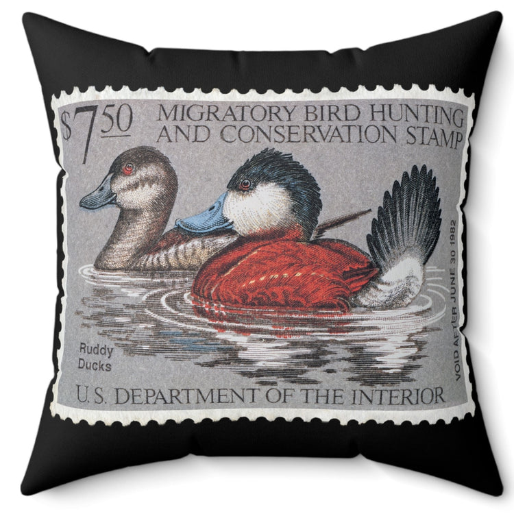 Official 1981-1982 Federal Duck Stamp - Black Pillow