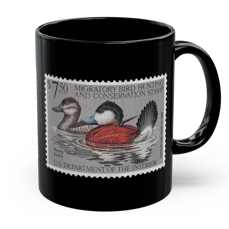 Official 1981-1982 Federal Duck Stamp - Black Mug