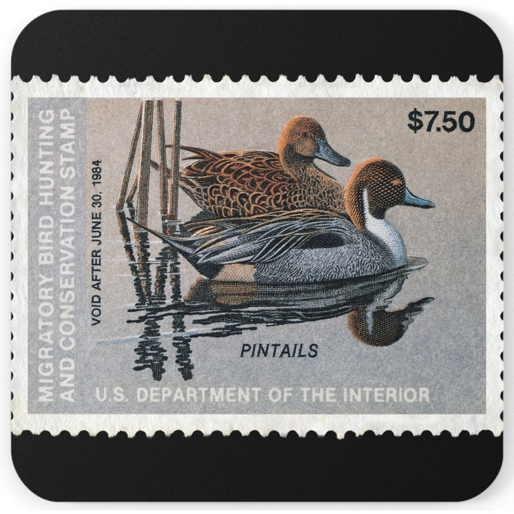 Official 1983-1984 Federal Duck Stamp - Cork Back Coaster