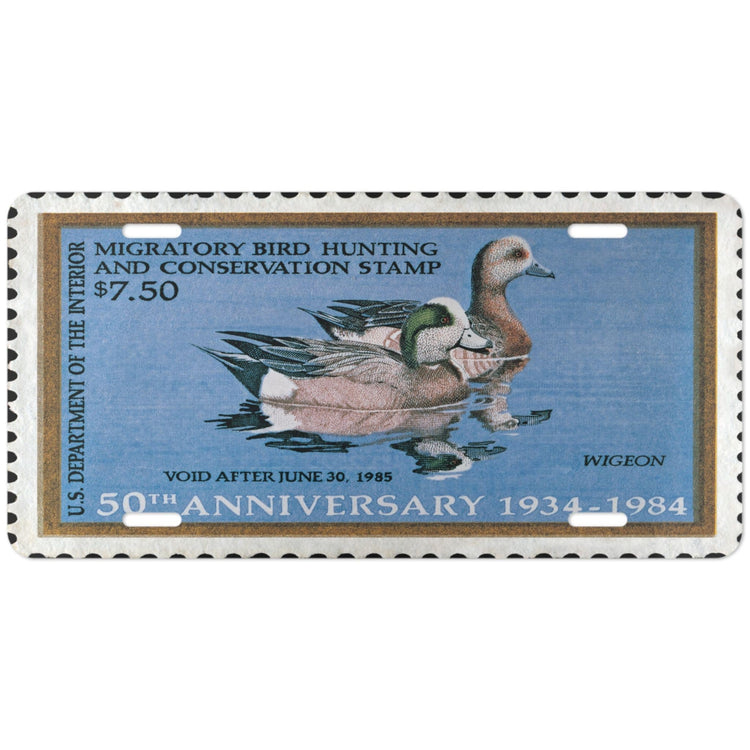 Official 1984-1985 Federal Duck Stamp - License Plate