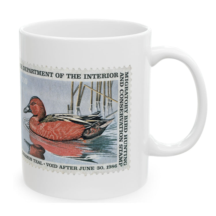 Official 1985-1986 Federal Duck Stamp - White Mug