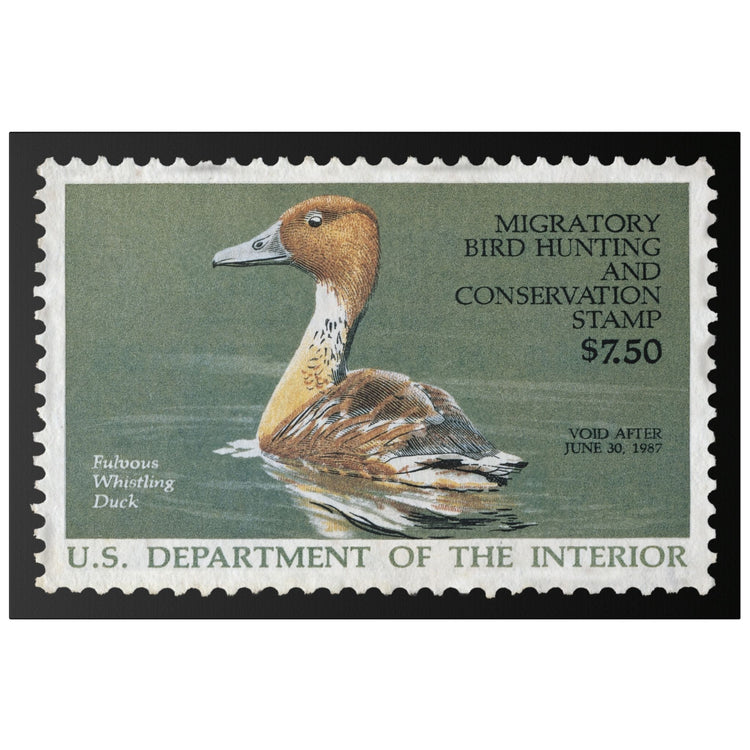 Official 1986 - 1987 Federal Duck Stamp - Canvas Sign