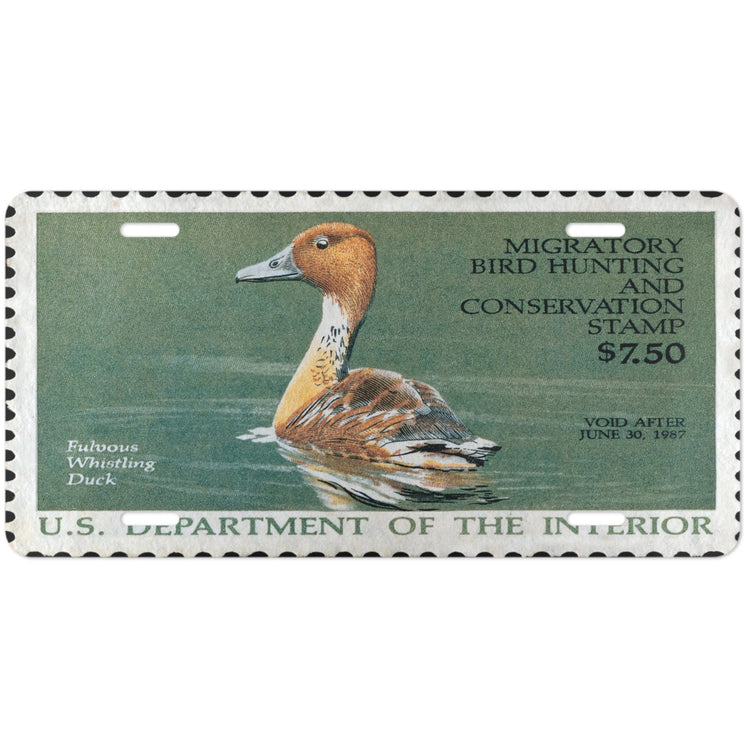 Official 1986-1987 Federal Duck Stamp - License Plate