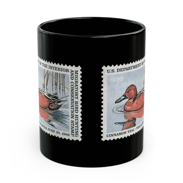 Official 1985-1986 Federal Duck Stamp - Black Mug