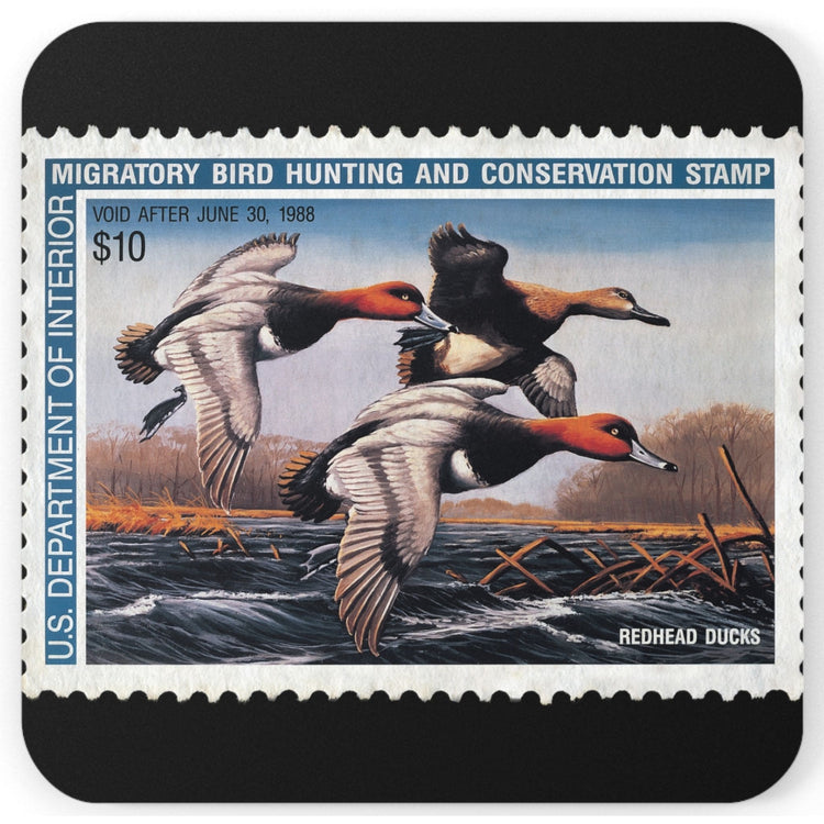 Official 1987-1988 Federal Duck Stamp - Cork Back Coaster