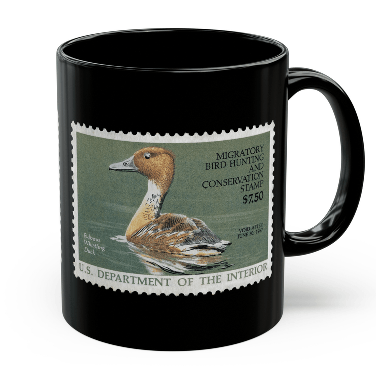 Official 1986-1987 Federal Duck Stamp - Black Mug