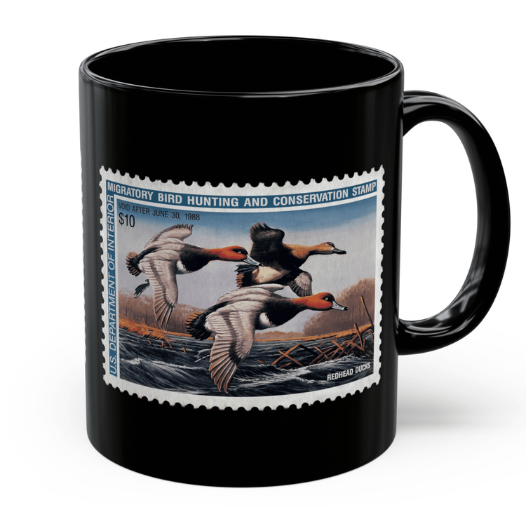 Official 1987-1988 Federal Duck Stamp - Black Mug