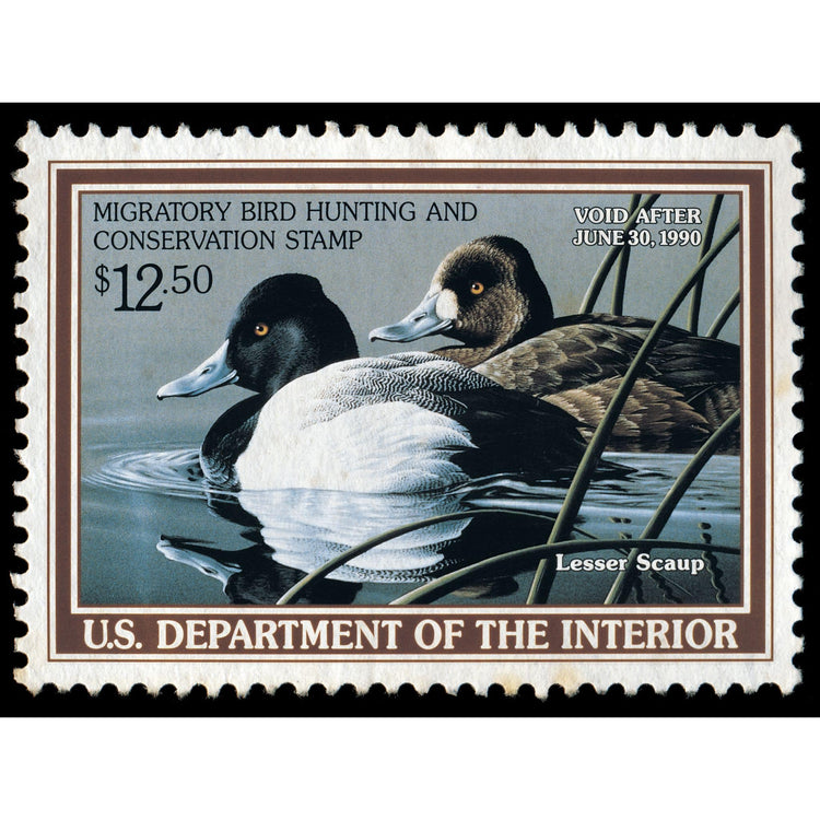 Official 1989 - 1990 Federal Duck Stamp - Metal Sign