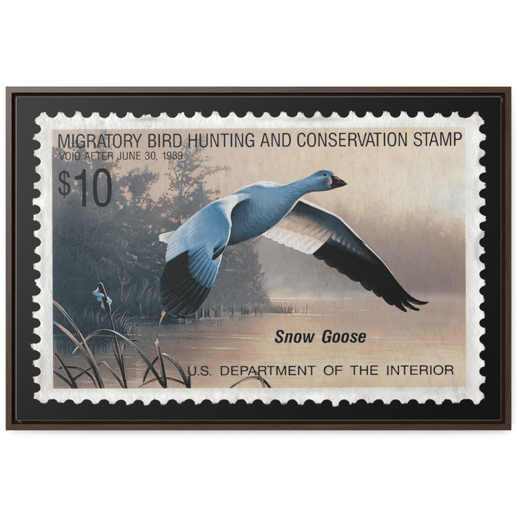 Official 1988 - 1989 Federal Duck Stamp - Canvas Sign