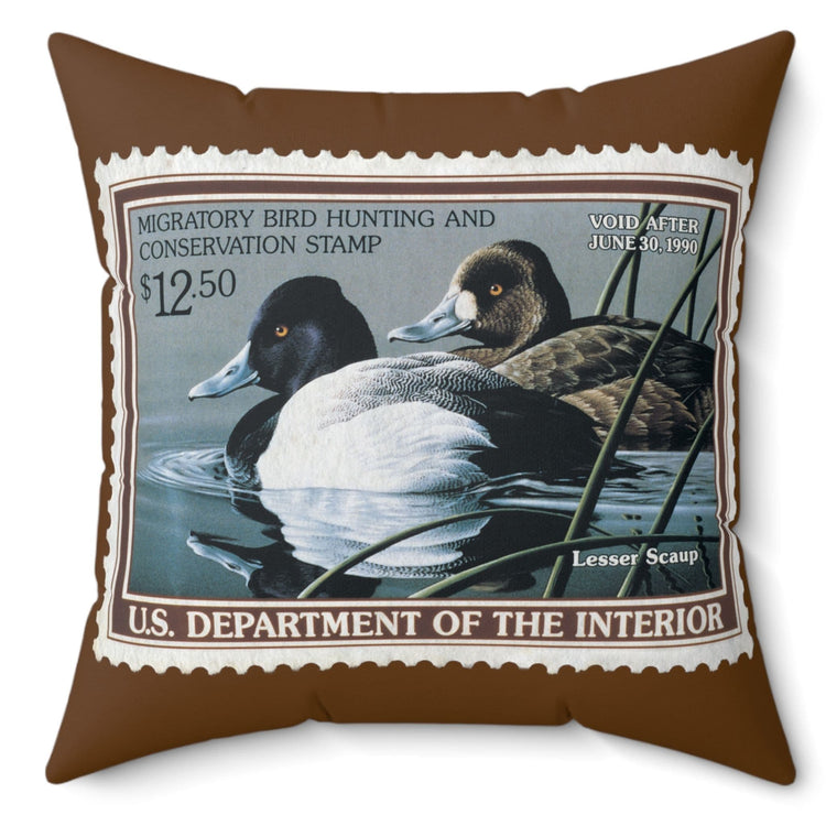 Official 1989-1990 Federal Duck Stamp - Brown Pillow