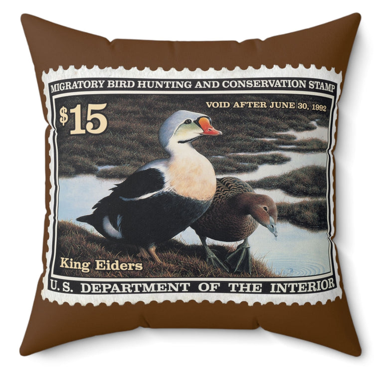 Official 1991-1992 Federal Duck Stamp - Brown Pillow