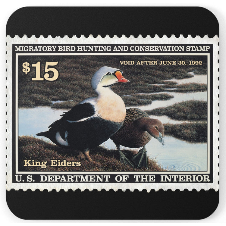 Official 1991-1992 Federal Duck Stamp - Cork Back Coaster