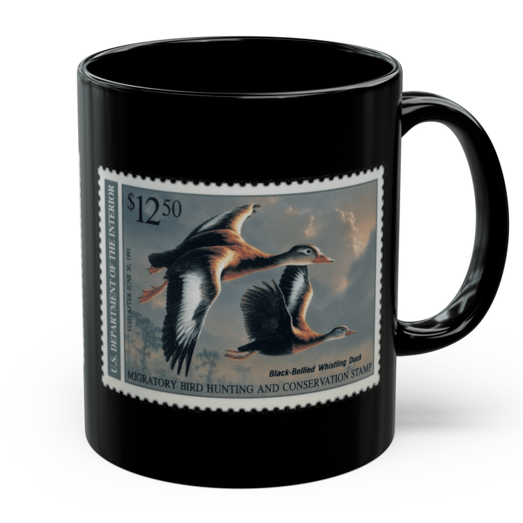 Official 1990-1991 Federal Duck Stamp - Black Mug