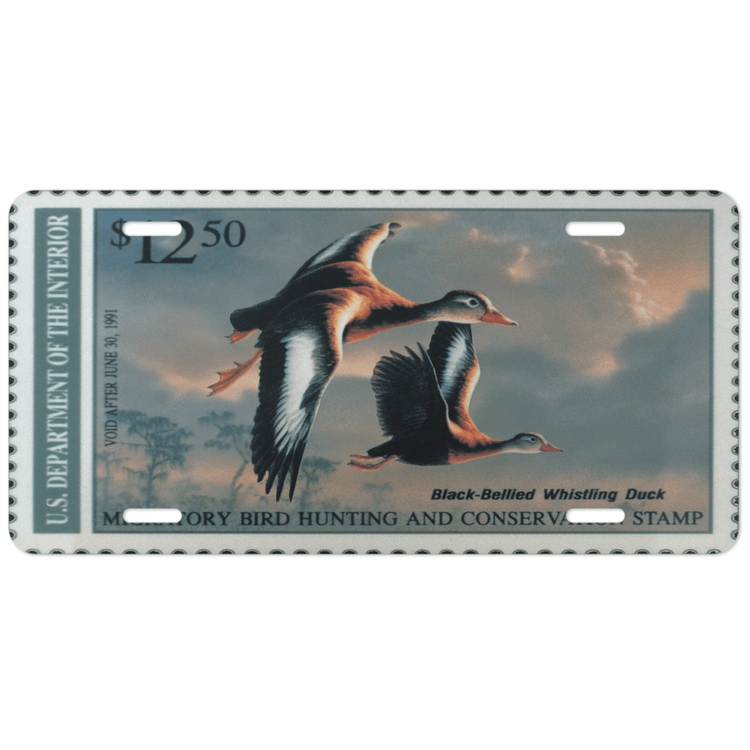 Official 1990 - 1991 Federal Duck Stamp - License Plate