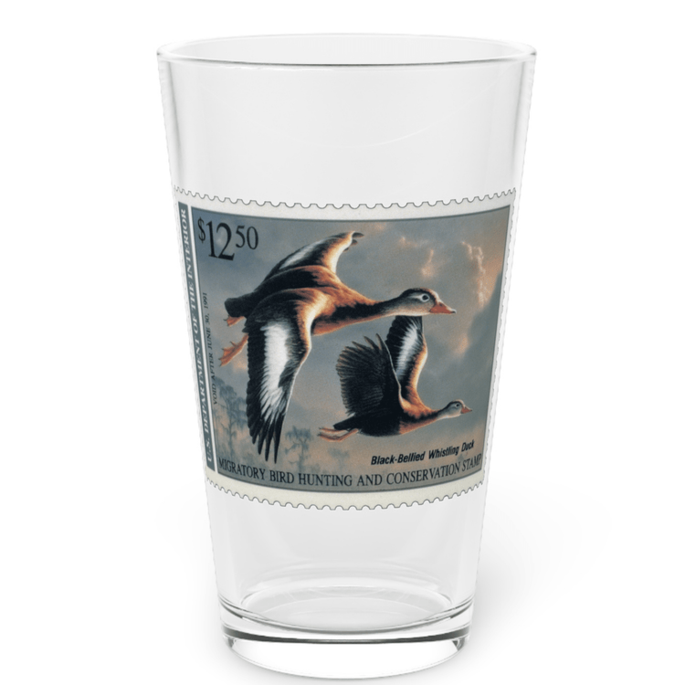 Official 1990-1991 Federal Duck Stamp - Pint Glass