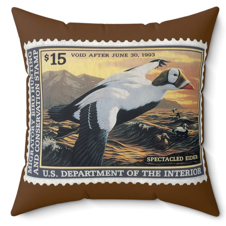 Official 1992-1993 Federal Duck Stamp - Brown Pillow