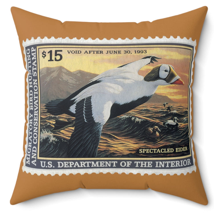 Official 1992-1993 Federal Duck Stamp - Light Brown Pillow