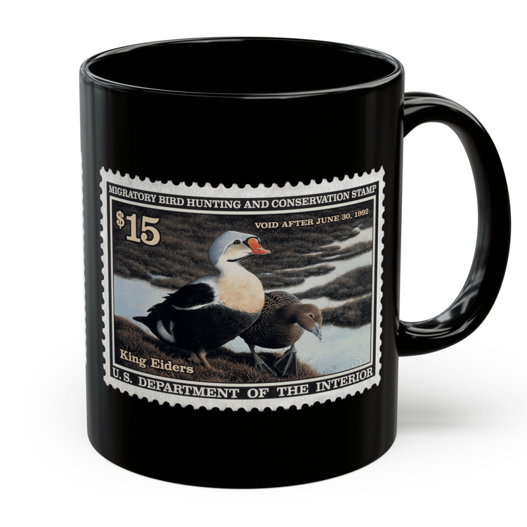 Official 1991-1992 Federal Duck Stamp - Black Mug