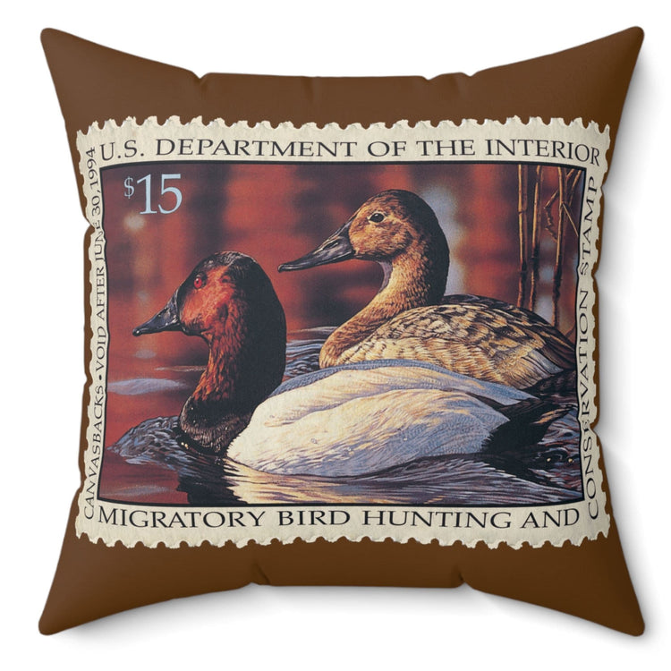 Official 1993-1994 Federal Duck Stamp - Brown Pillow