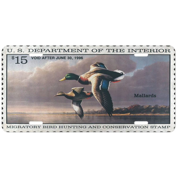 Official 1995 - 1996 Federal Duck Stamp - License Plate