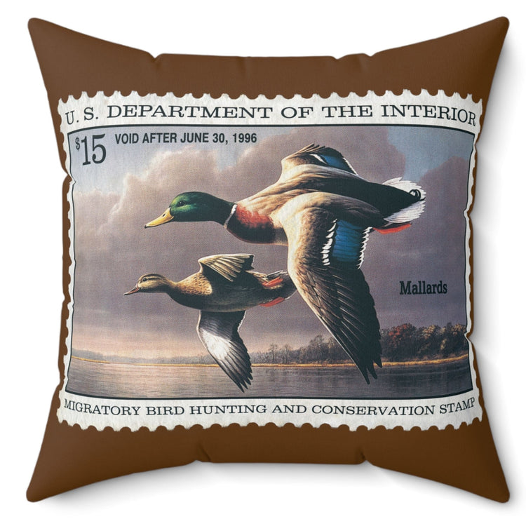 Official 1995-1996 Federal Duck Stamp - Brown Pillow