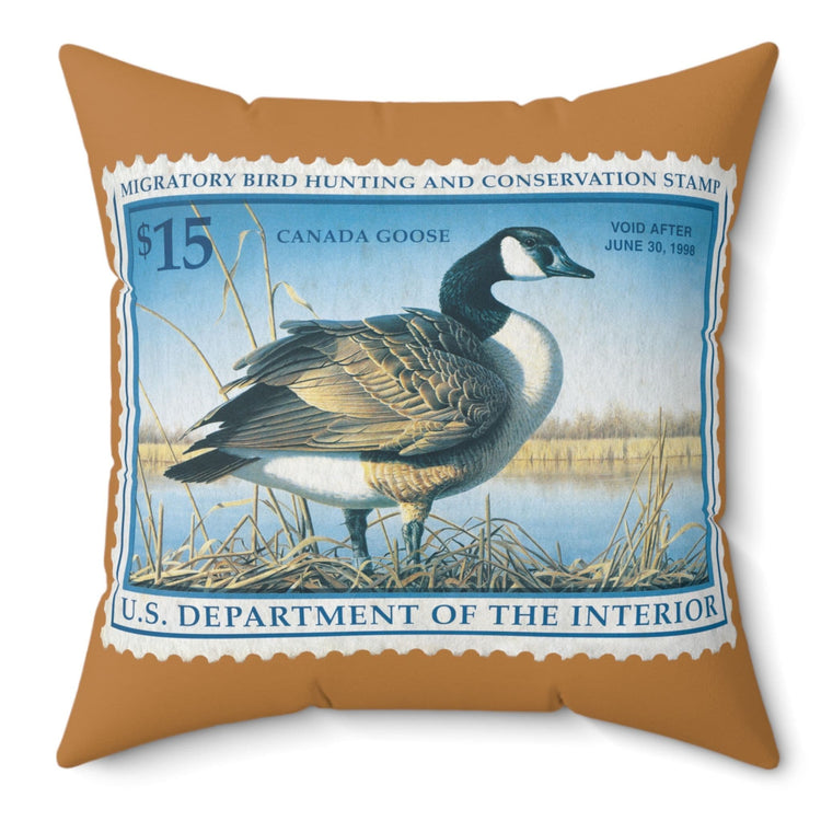 Official 1997-1998 Federal Duck Stamp - Light Brown Pillow