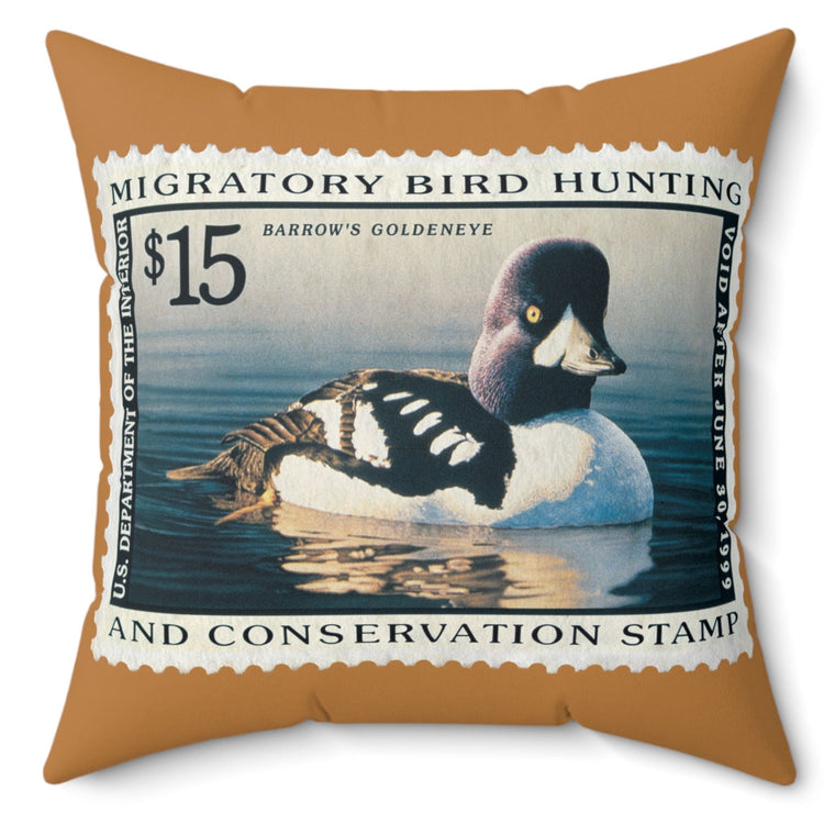 Official 1998-1999 Federal Duck Stamp - Light Brown Pillow