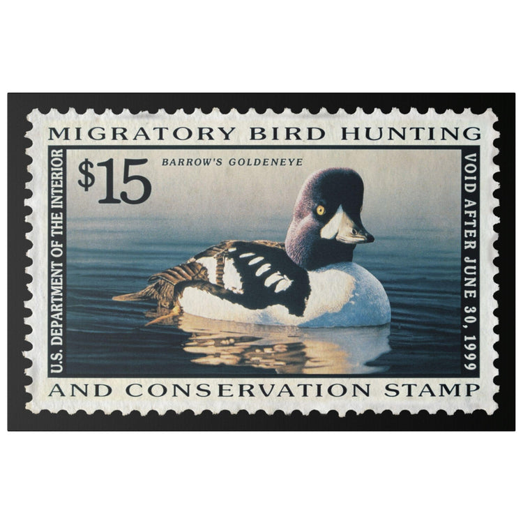 Official 1998 - 1999 Federal Duck Stamp - Canvas Sign