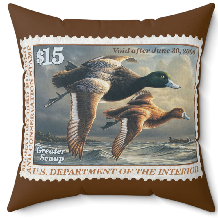 Official 1999-2000 Federal Duck Stamp - Brown Pillow