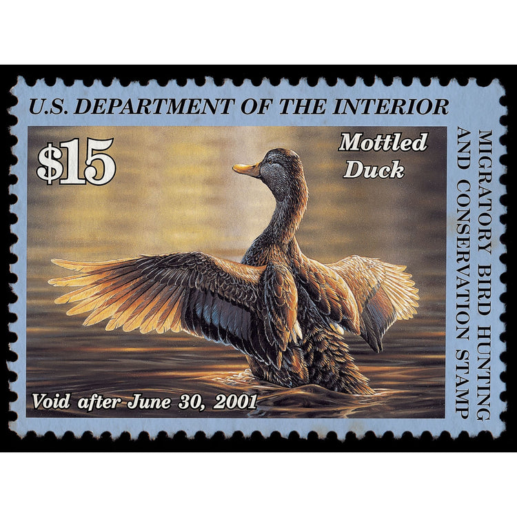 Official 2000-2001 Federal Duck Stamp Metal Sign