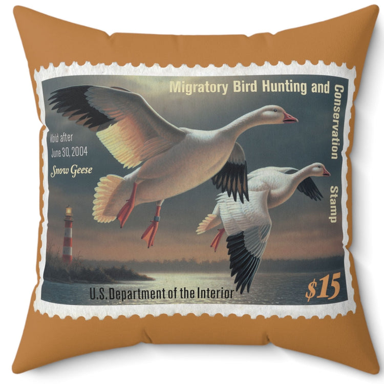 Official 2003-2004 Federal Duck Stamp - Light Brown Pillow