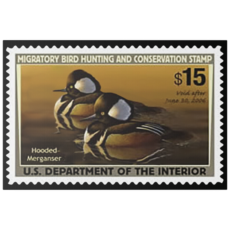 Official 2005 - 2006 Federal Duck Stamp - Canvas Sign