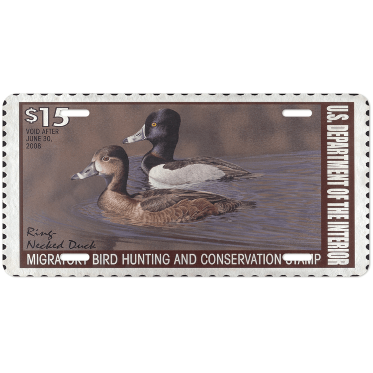 Official 2007 - 2008 Federal Duck Stamp - License Plate