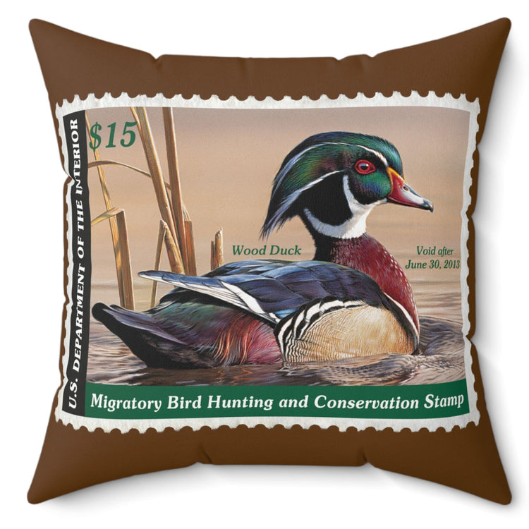 Official 2012-2013 Federal Duck Stamp - Brown Pillow