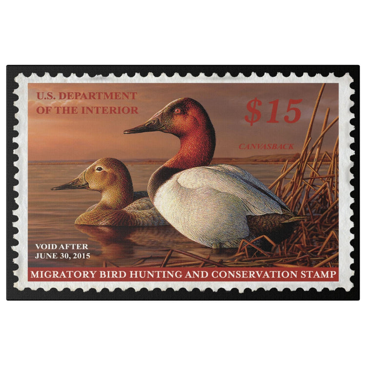 Official 2014 - 2015 Federal Duck Stamp - Canvas Sign