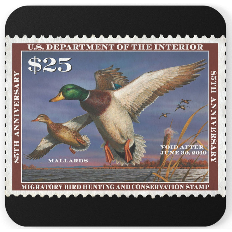 Official 2018-2019 Federal Duck Stamp - Cork Back Coaster