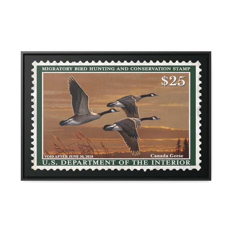 Official 2017 - 2018 Federal Duck Stamp - Canvas Sign