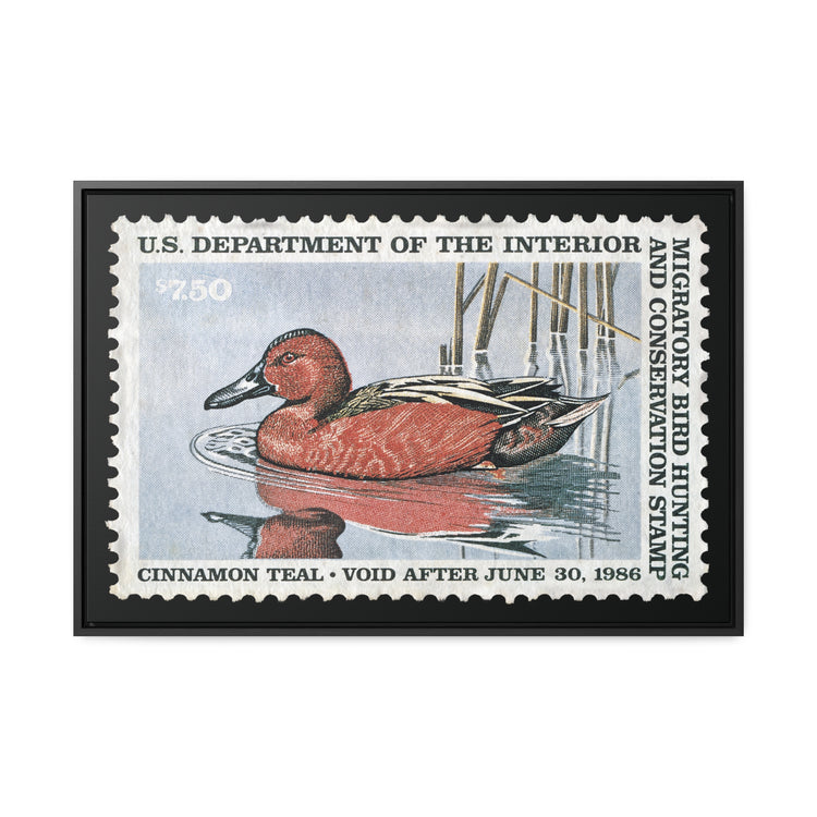 Official 1985 - 1986 Federal Duck Stamp - Canvas Sign