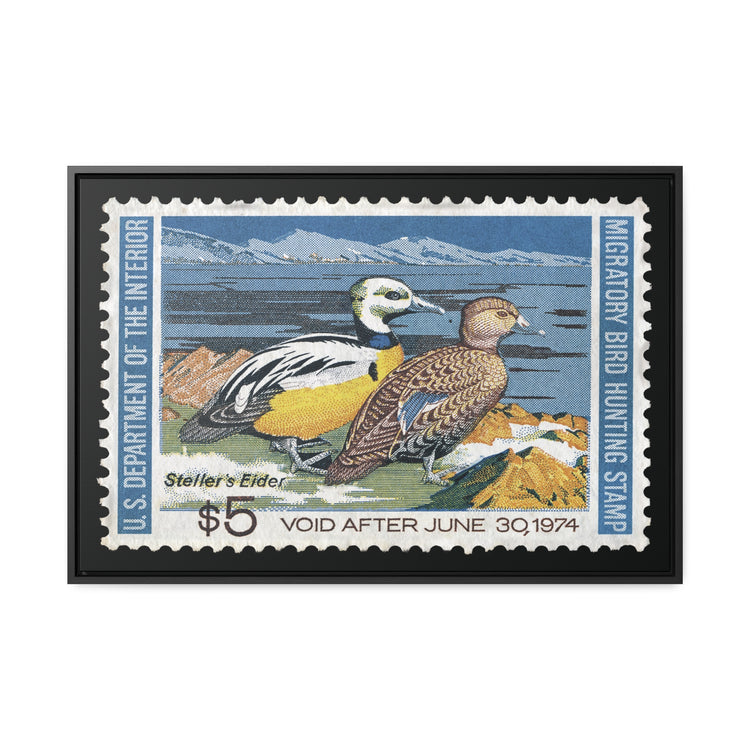 Official 1973 - 1974 Federal Duck Stamp - Canvas Sign