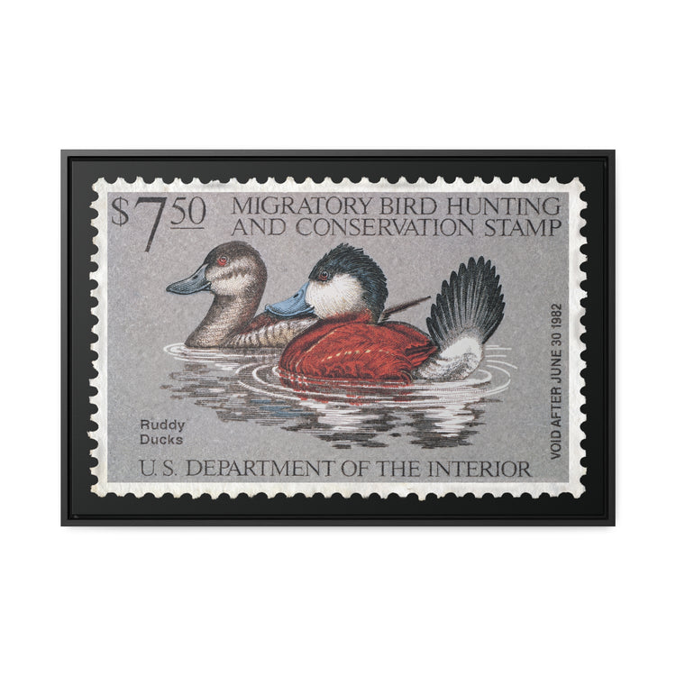 Official 1981 - 1982 Federal Duck Stamp - Canvas Sign