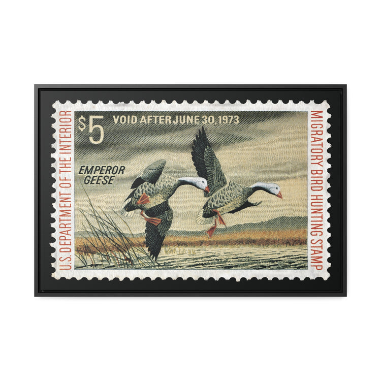 Official 1972 - 1973 Federal Duck Stamp - Canvas Sign