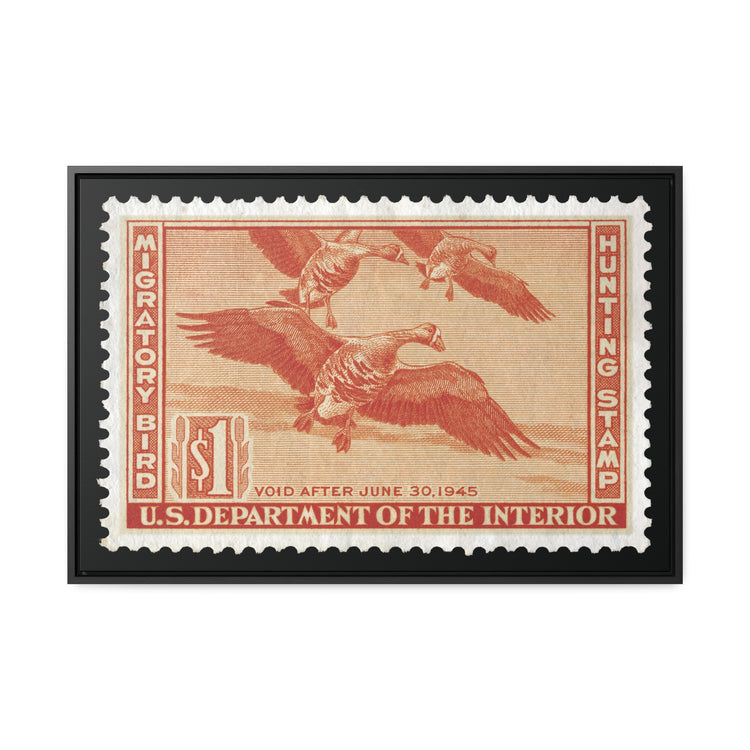 Official 1944 - 1945 Federal Duck Stamp - Canvas Sign