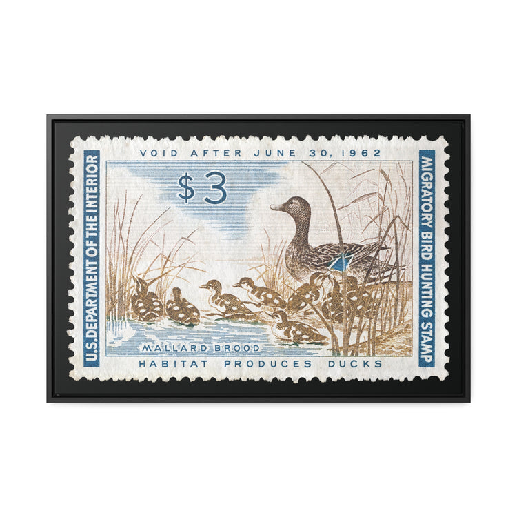 Official 1961 - 1962 Federal Duck Stamp - Canvas Sign