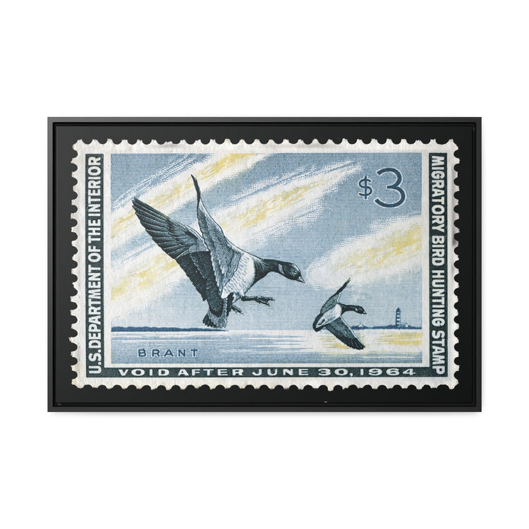 Official 1963 - 1964 Federal Duck Stamp - Canvas Sign