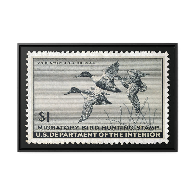 Official 1945 - 1946 Federal Duck Stamp - Canvas Sign